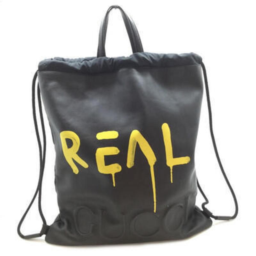 Gucci Ghost Backpack Leather Black - image 1